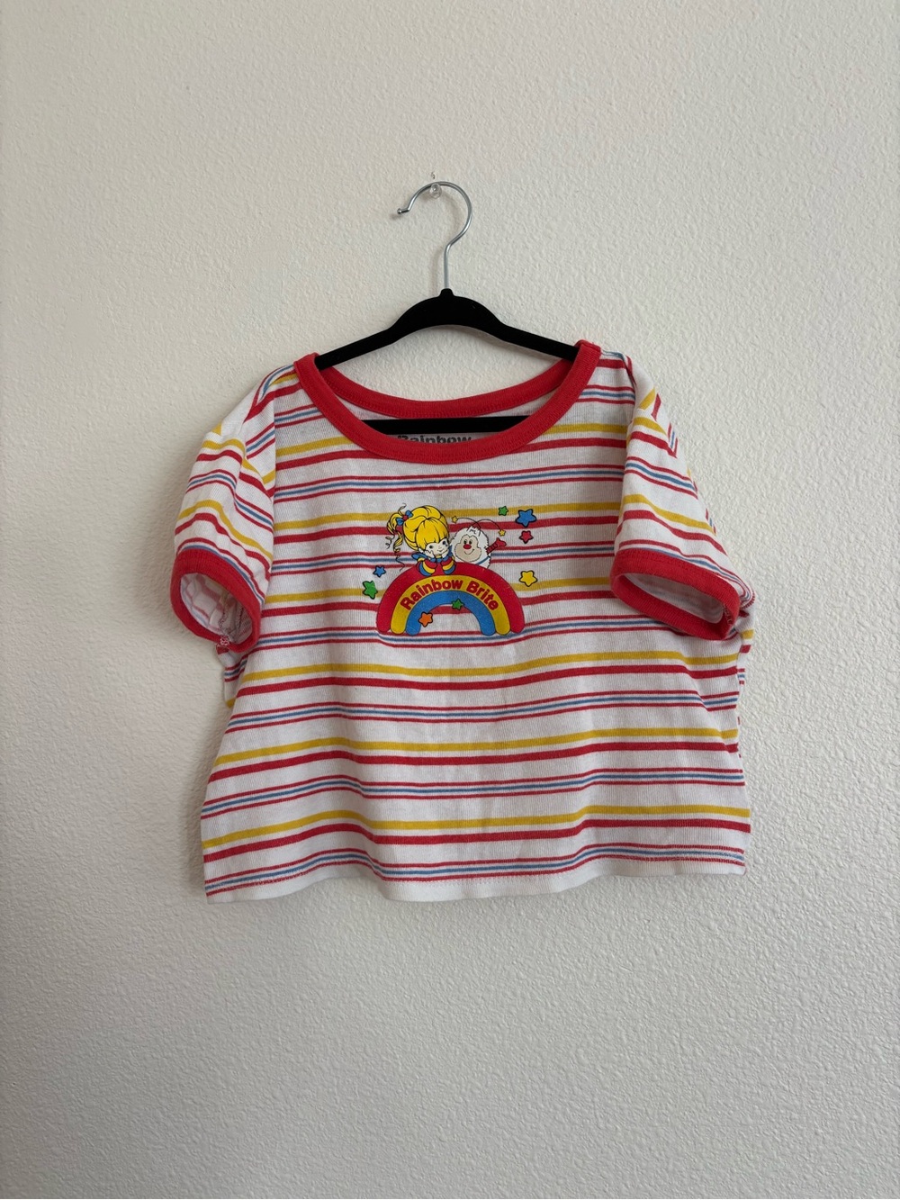 vintage Rainbow Brite Striped Graphic Tee size 8